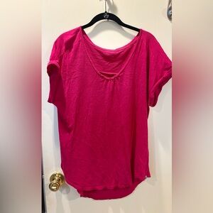Eddie Bauer Pink Cotton Tee LG